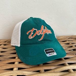 Reebok Retro Miami Dolphins Women hat cap mesh curved bill